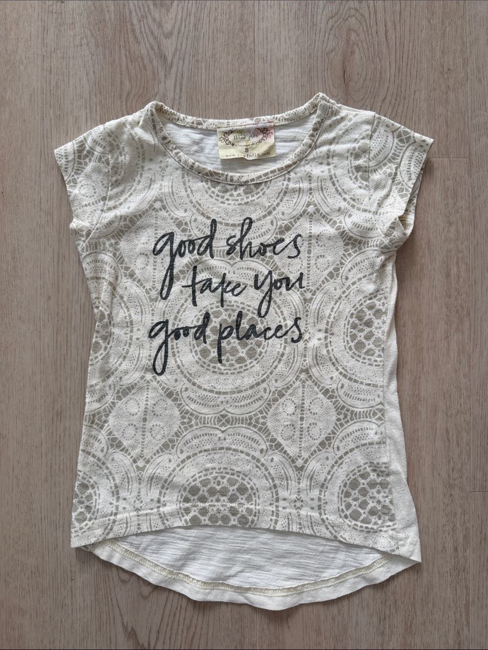 Joyfolie Short-Sleeve Tee tshirt girls size 2 2T good shoes take you good places